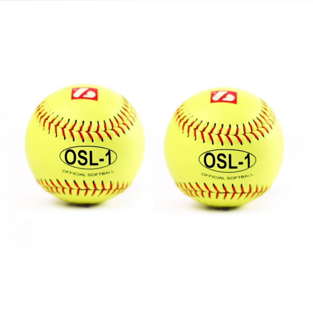 OSL-1 palla da competizione softball, 12'', giallo, 2pz
